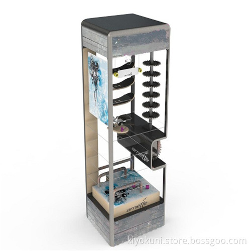 Custom Lighted Display Cabinet And Showcase For Jewelry Shop, Flooring Glass Display Showcase